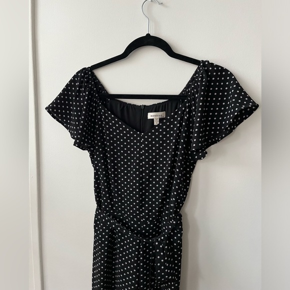 Black & While Polka Dot Jumpsuit, Monteau - Picture 8 of 8